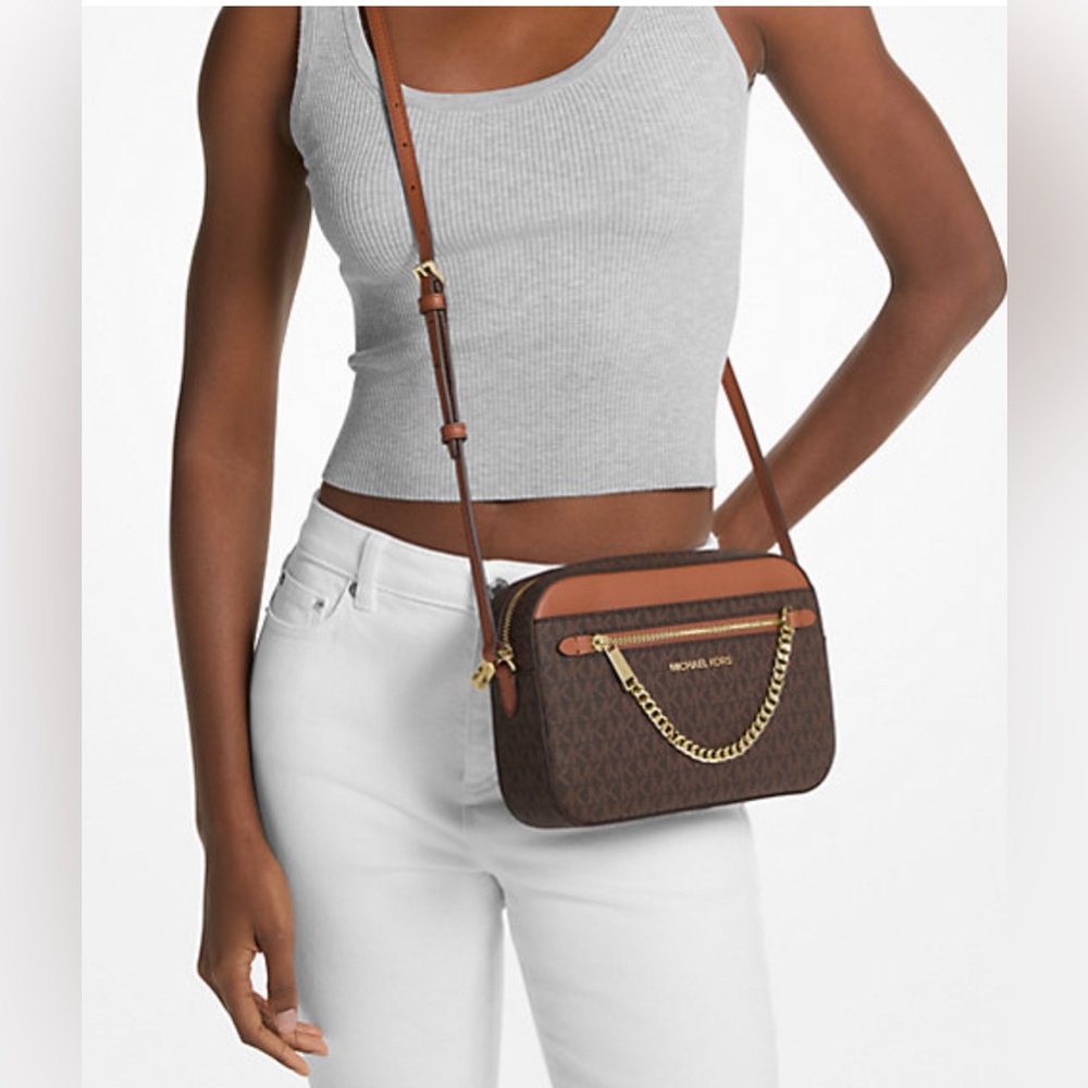 MICHAEL KORS Michael Kors NWT jet set logo crossbody with chain